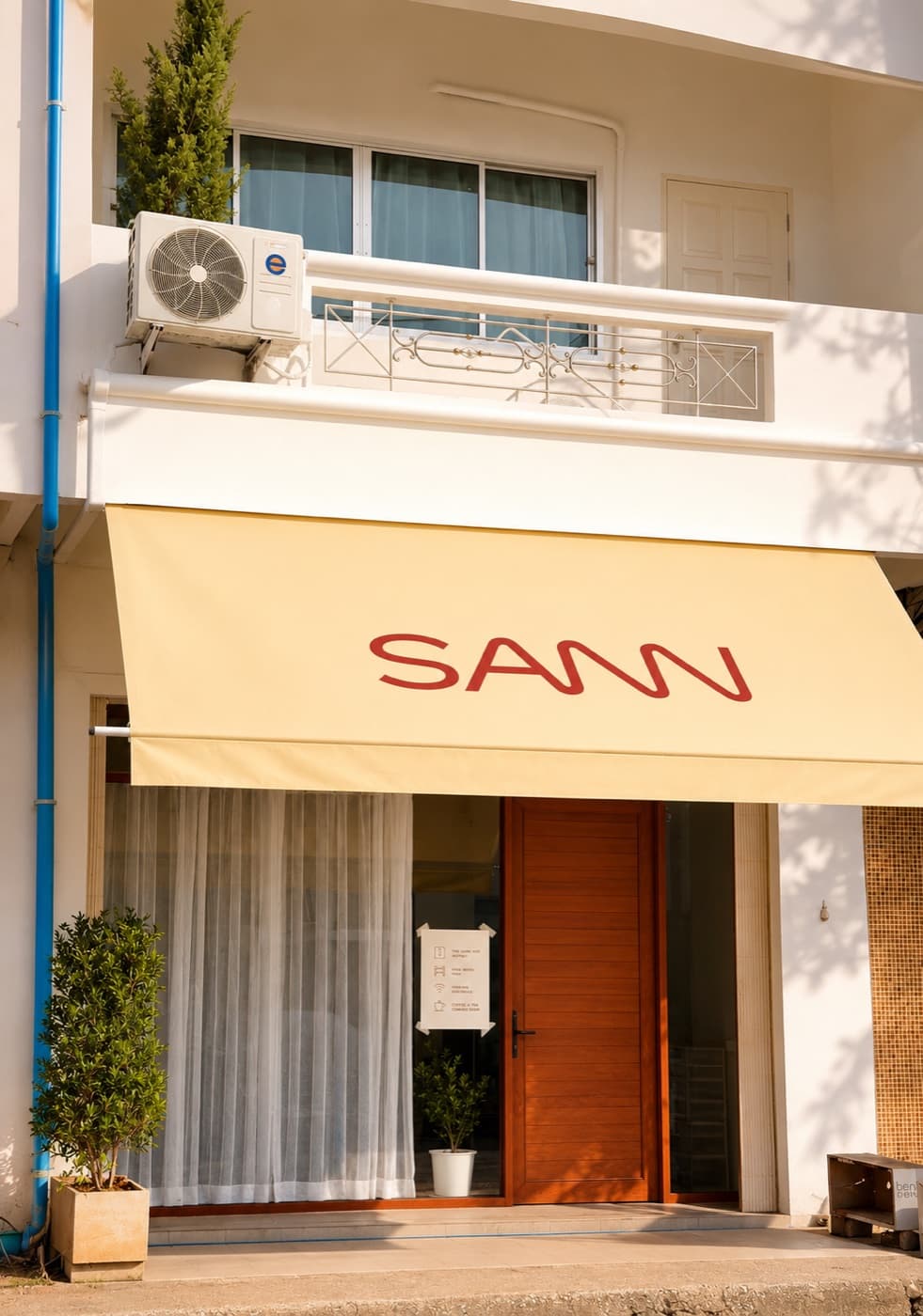 Pintu masuk SANN Stay Hatyai, rumah persendirian dengan self check-in smart lock